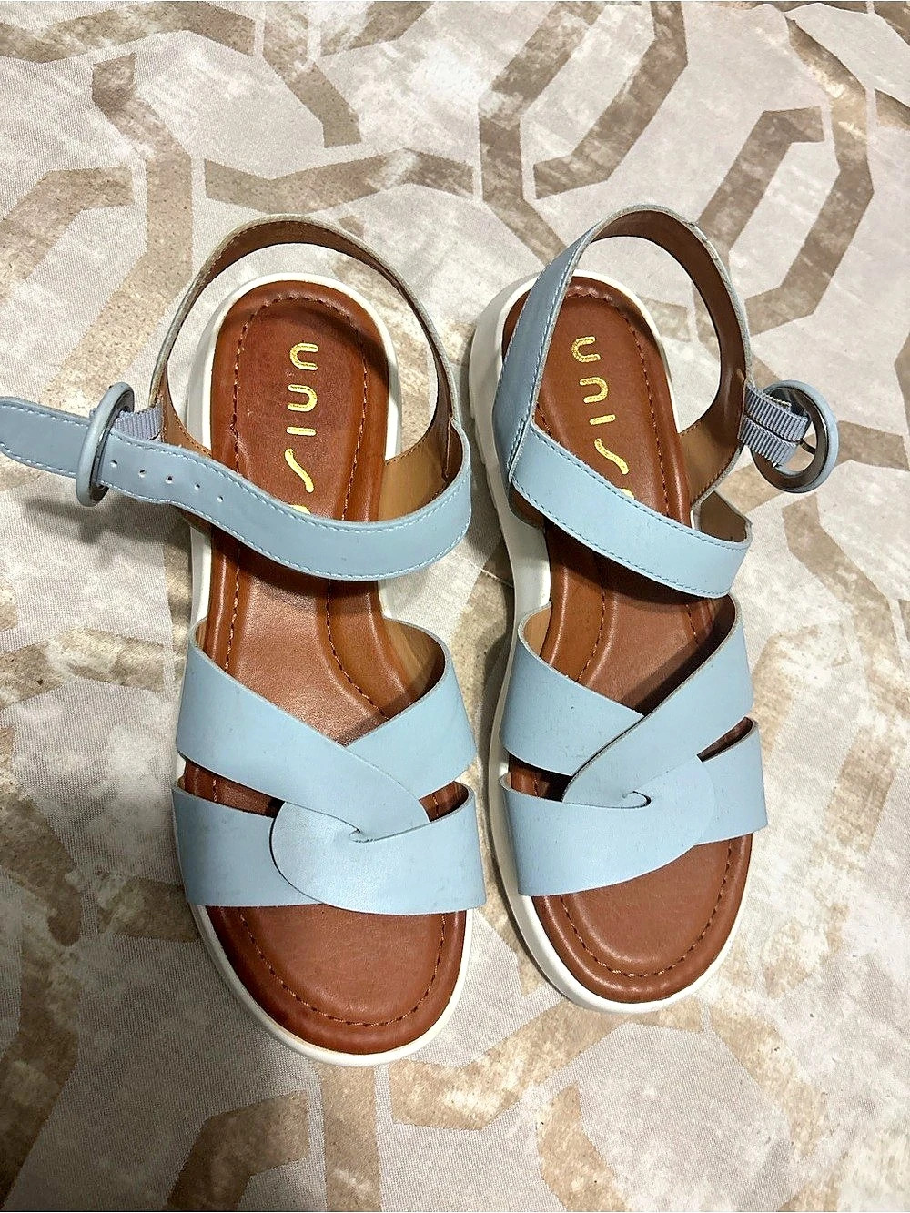 unisa Strappy Sandals in Blue Like New